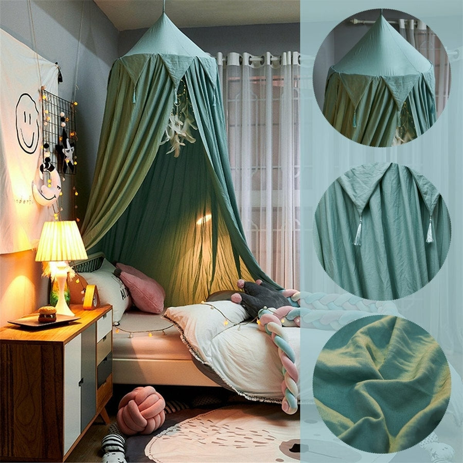 Nordic Style Princess Kids Baby Bed Room Canopy Mosquito Net Curtain for Bedding Dome Tent Image 1