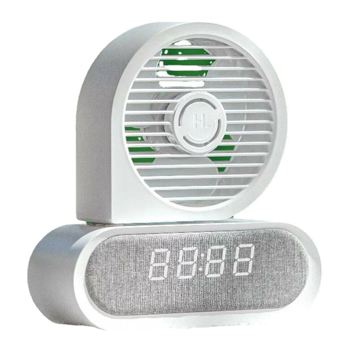 Portable Desktop Fan Wireless Compatible Charging Time Display Low Noise for Home Office Image 2