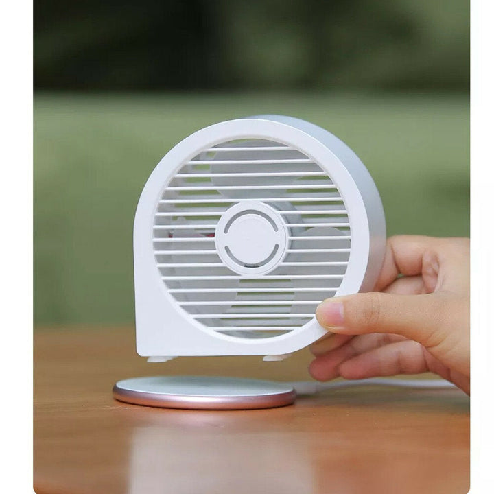 Portable Desktop Fan Wireless Compatible Charging Time Display Low Noise for Home Office Image 6