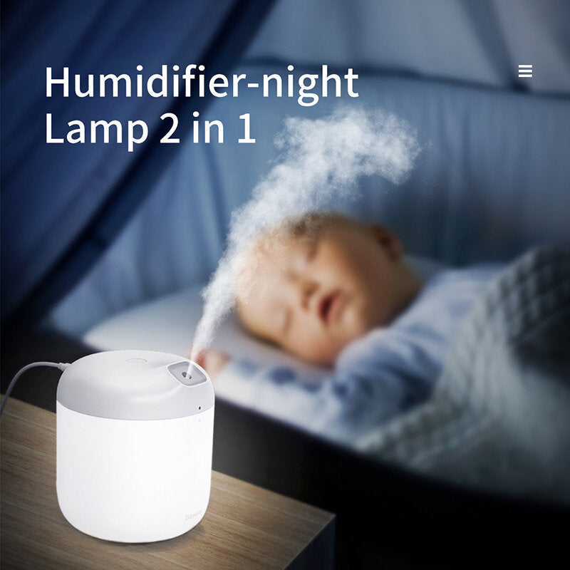 Portable Humidifier Mute Air Purification with LED Lamp Fogger Mist Maker USB Charging for Home BedroomOffice Image 2