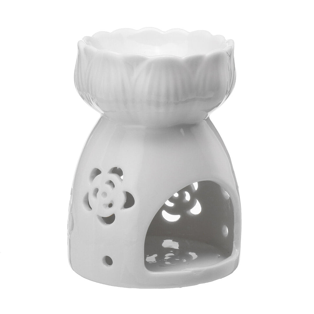 Oil Burner Ceramic Wax Melt Warmer Fragrance Tealight Candle Holder Cut-Out Image 6