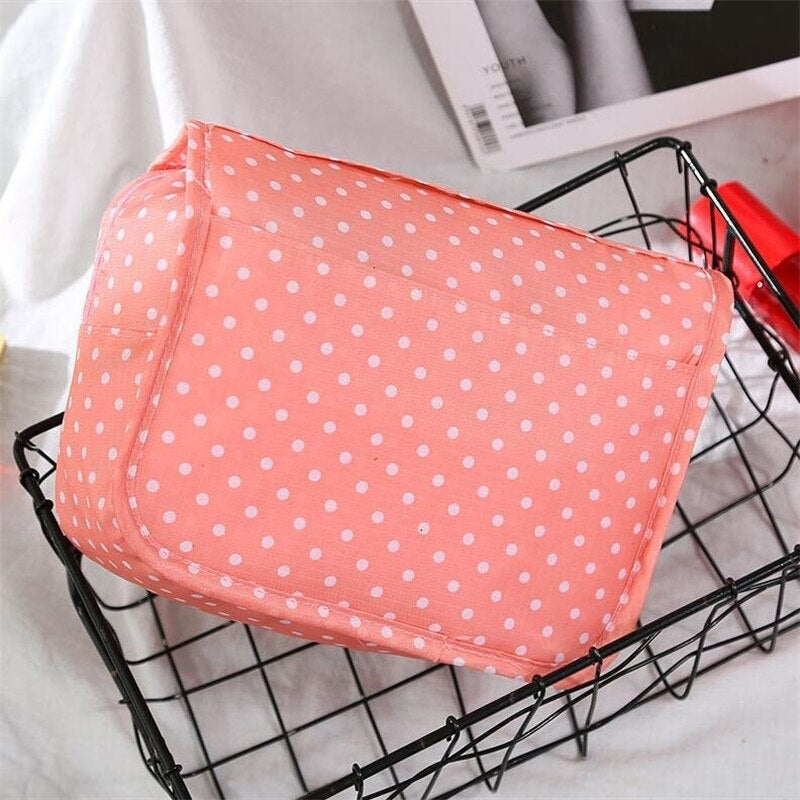 Nylon Travel Set Makeup Bag High Capacity Cosmetic Bags For Women Bathroom Toiletry Make Up Organizer Pouch Hanging Image 10