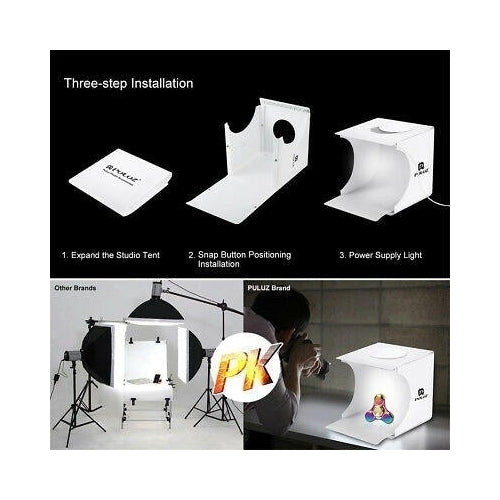 Portable Mini LED Studio Photo Box Light Photography Prop Backdrop Room Cube Tent Image 7