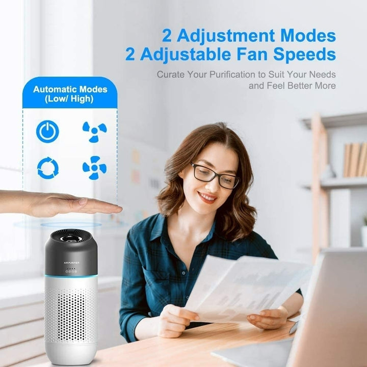 Portable Negative Ion Car Air Purifier with 4-Stage Filtration 7.9m,h Particulate CARD Cleaner Image 6