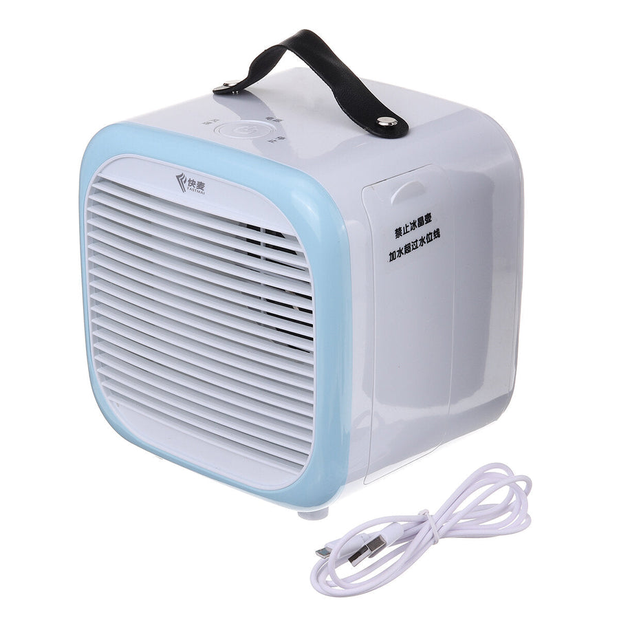 Portable Tabletop Cooler Fan Home 2 Speeds USB Mini Atomization Air Conditioner Image 1