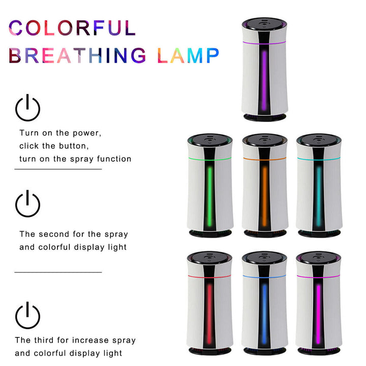 Portable USB Humidifier 2 Gear Spray Mode Air Diffuser Purifier Cool Mist Colorful LED Night Light Low Noise for Home Image 6