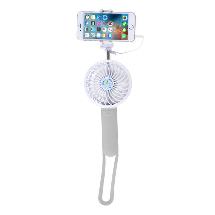 Portable Desktop Handheld Doughnut Design Base LED Night Fan Image 1