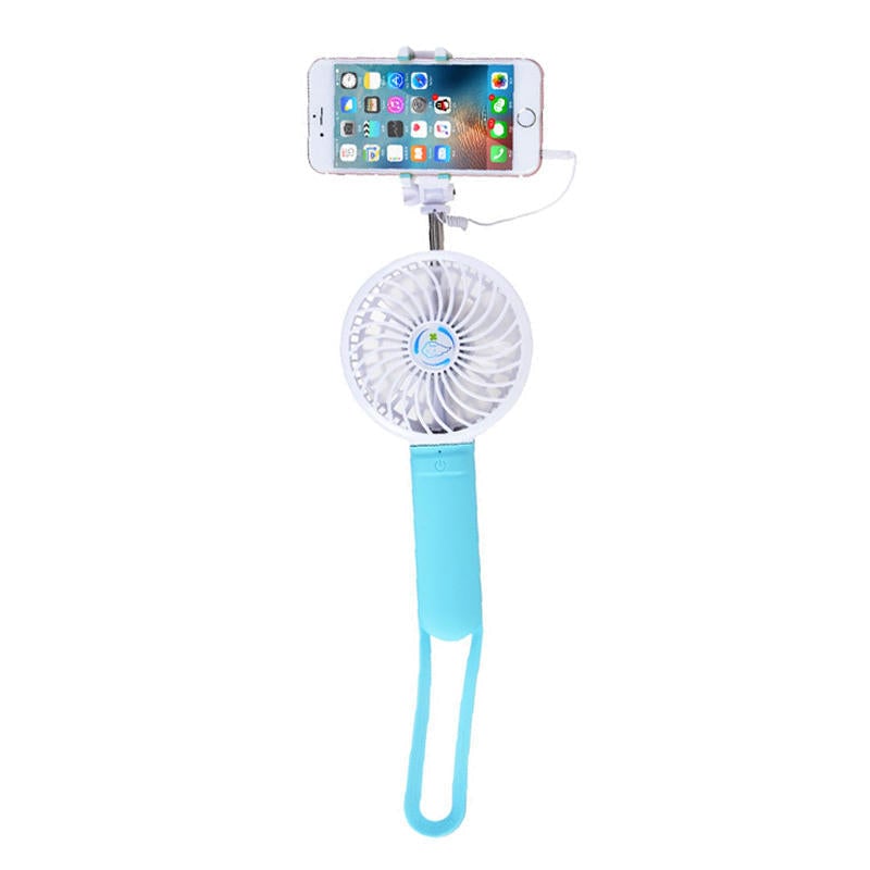 Portable Desktop Handheld Doughnut Design Base LED Night Fan Image 2