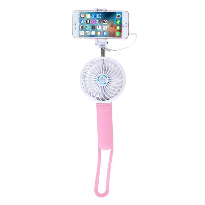 Portable Desktop Handheld Doughnut Design Base LED Night Fan Image 3