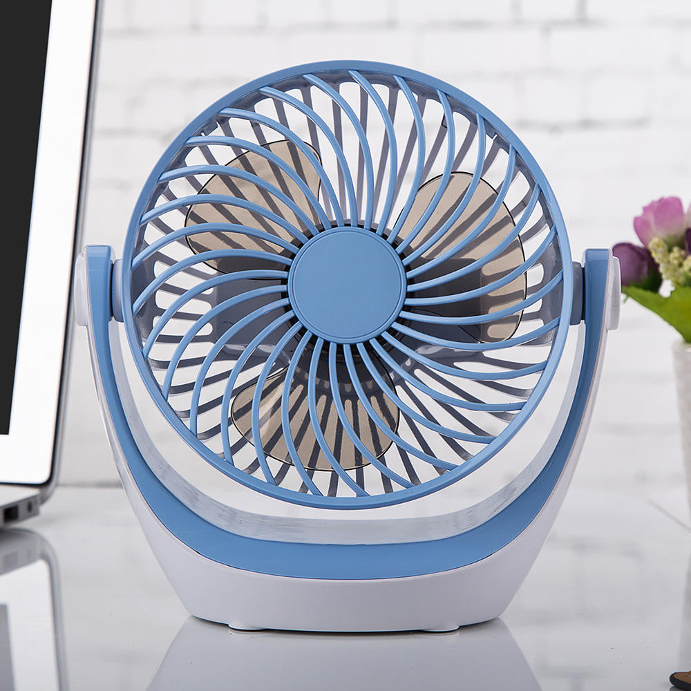 Portable Desktop Mini 180 Degree Rotation 2 Grade Adjustment Fan Summer Applicance for Ho Image 1