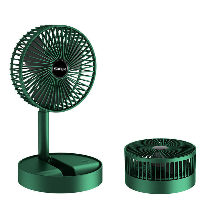 Portable Folding Telescopic Fan USB Floor Standing Fan 3 Gear Wind Speed Desktop Air Cooler Low Noise for Home Bedroom Image 1