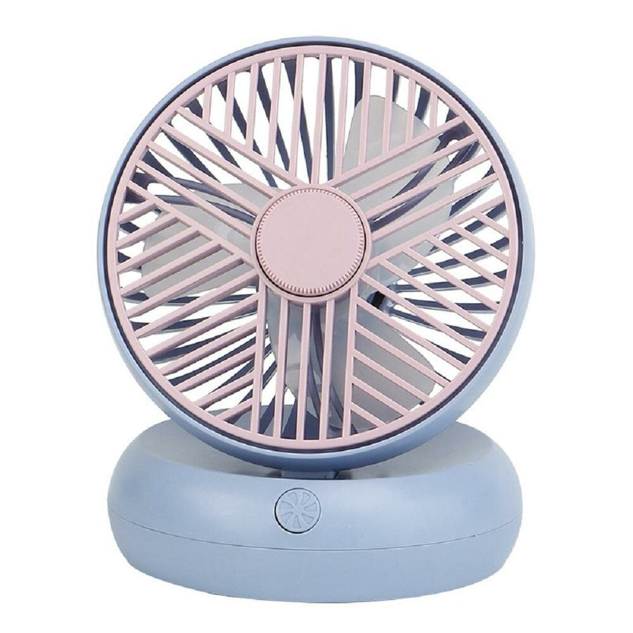 Portable Mini Desktop Fan Adjustable Angle USB Air Cooler 2 Gears Wind Speed for Outdoor Home Office Image 1