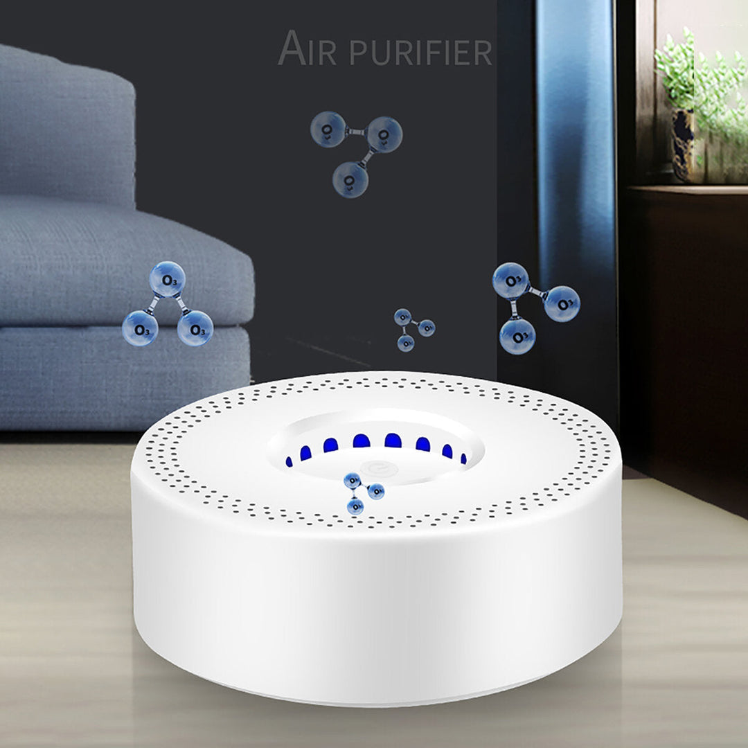 Portable Mini Home Car Air Purifier 100mg,h Ozone Cleaner USB Charging Low Noise Image 3