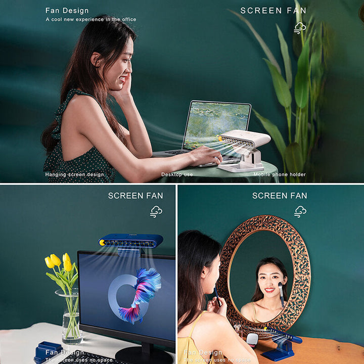 Portable USB Hanging Fan Mini Desktop 3 Speed with 120 Adjustable Angle for Office Household Traveling Mobile Phone Image 5