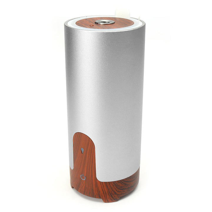 Protable Essential Oil Humidifier Aromatherapy Diffuser Metal and Wood Grain Style Image 6