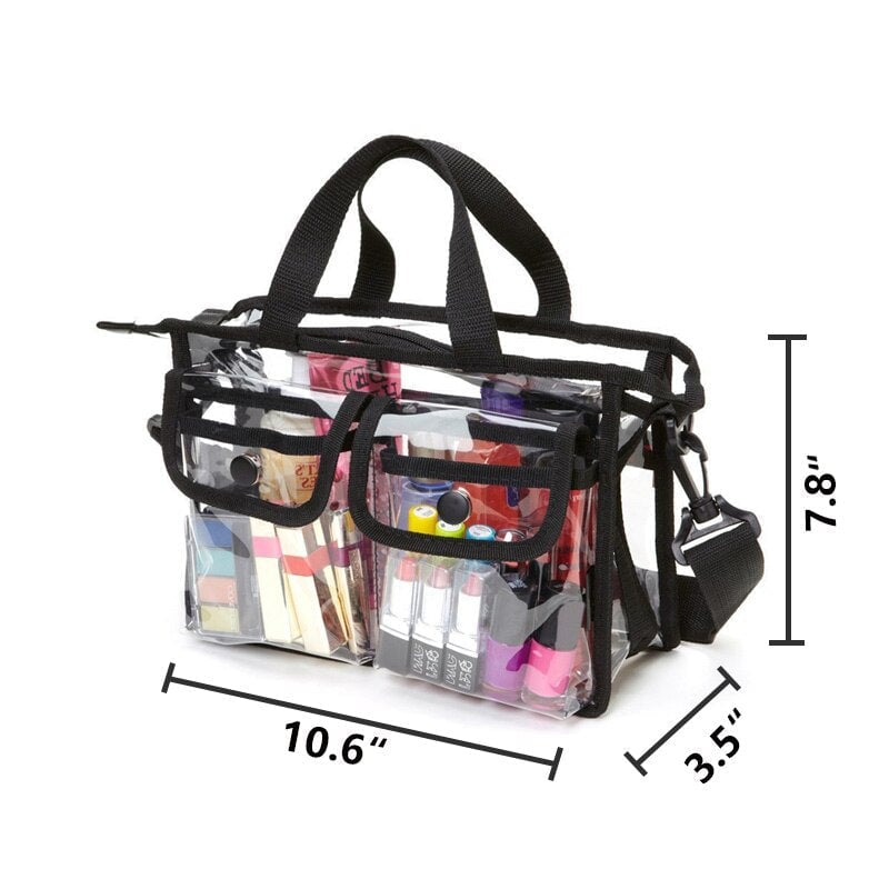 PVC Ladies Handbag Large Capacity Transparent Messenger Bag Beach Waterproof Special Bag Outdoor Shoulder Bag Travel Image 1