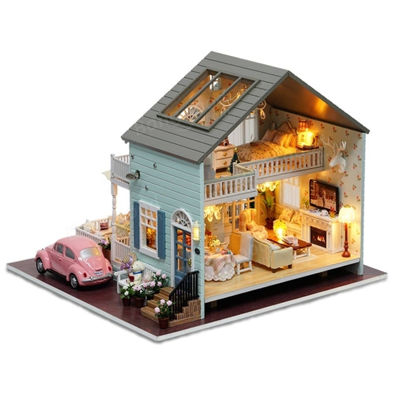 Queens Town DIY Miniature Model With Light Music Collection Gift Image 2