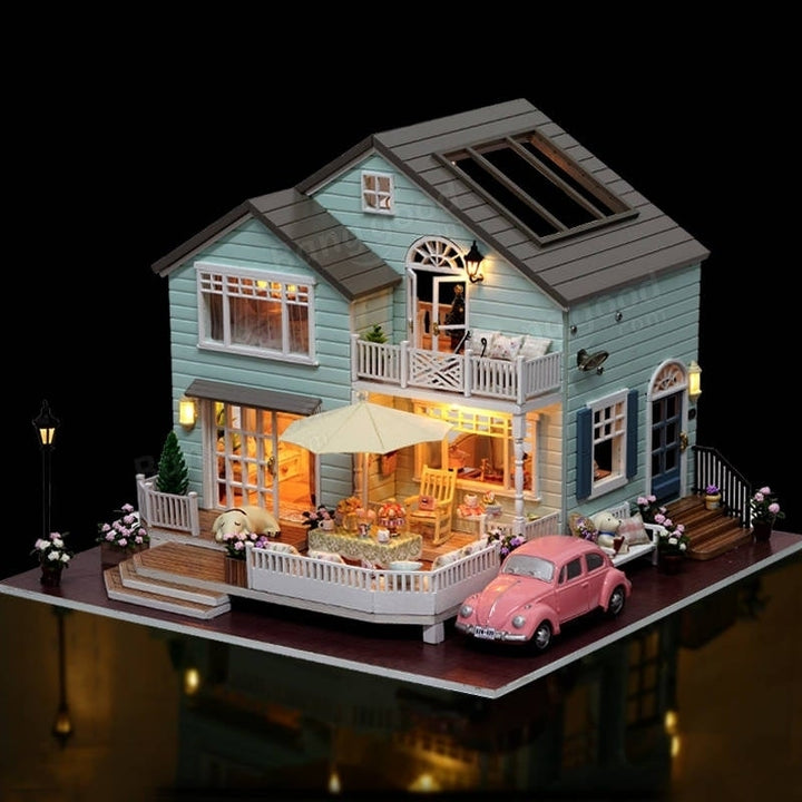 Queens Town DIY Miniature Model With Light Music Collection Gift Image 3