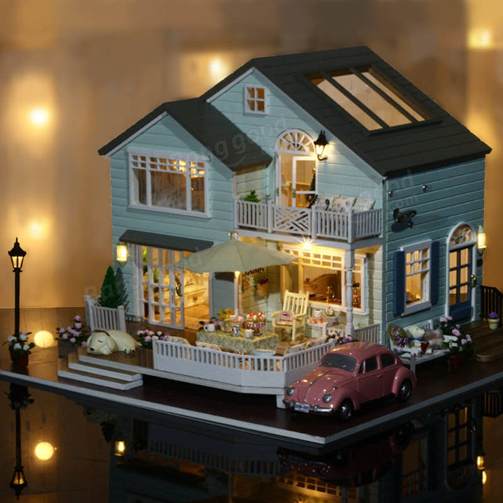 Queens Town DIY Miniature Model With Light Music Collection Gift Image 5