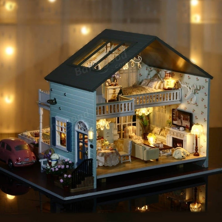 Queens Town DIY Miniature Model With Light Music Collection Gift Image 6