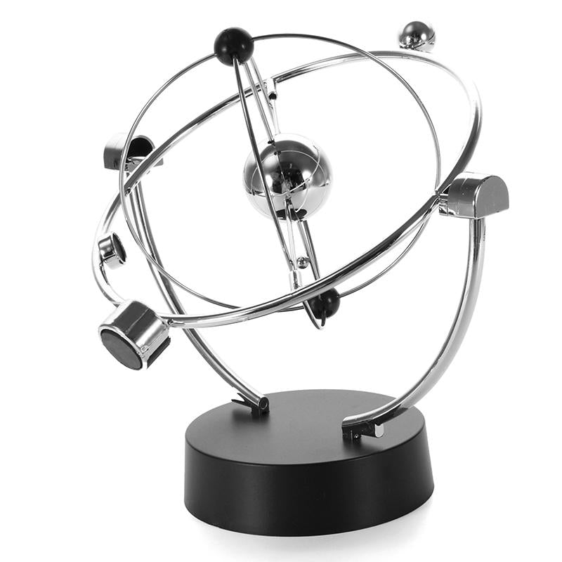 Silver Orbital Desk Decoration Celestial Pendulum Image 1