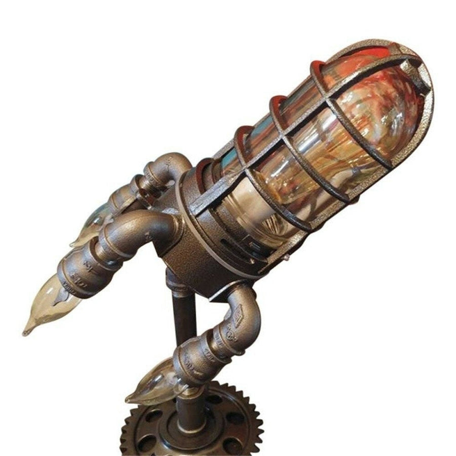 Steampunk Rocket Lamp Punk Style Lights Metal Desktop Decor Ornaments Wall Decoration Light Led Light Lamp Image 1