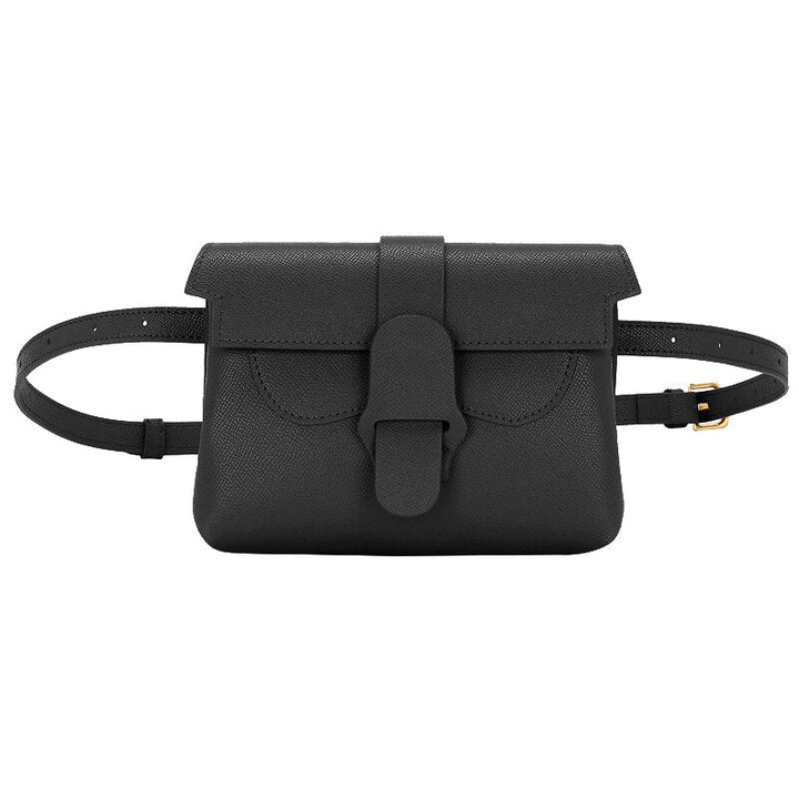 Stylish leather waist bag women Retro Messenger bag leather breast bag Image 6