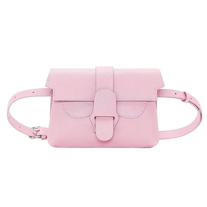 Stylish leather waist bag women Retro Messenger bag leather breast bag Image 8