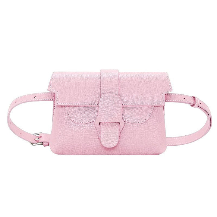 Stylish leather waist bag women Retro Messenger bag leather breast bag Image 1