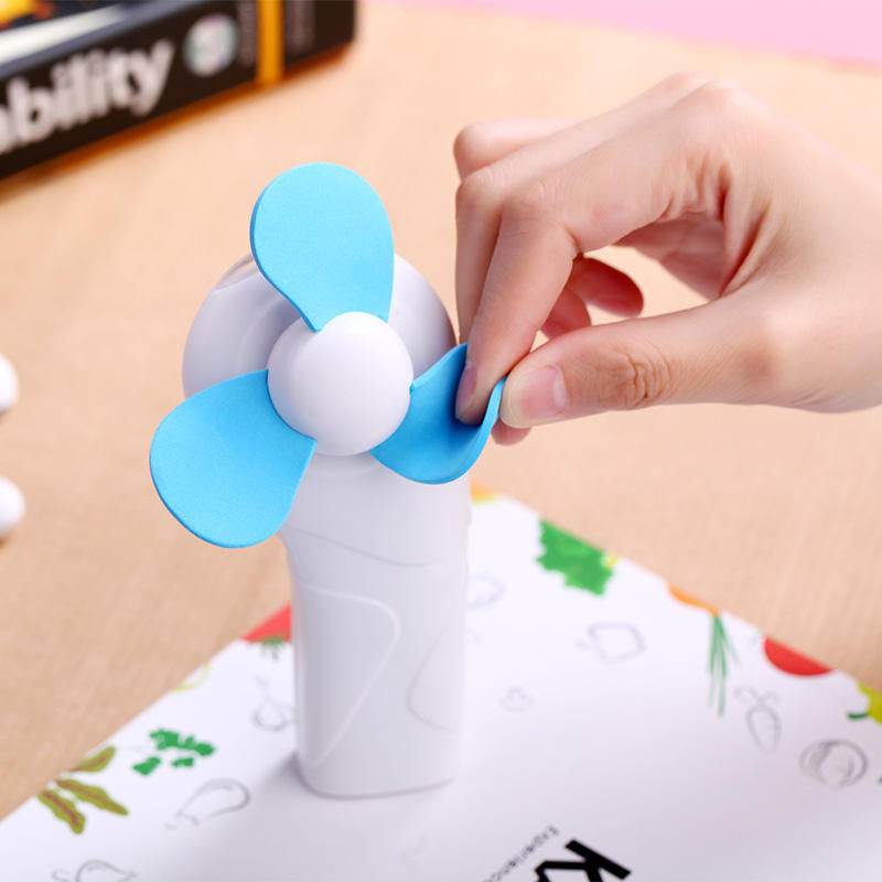 Summer Mini Cooling Fan Outdoor Camping Portable Hand-held Cool Fan with LED Light Image 8