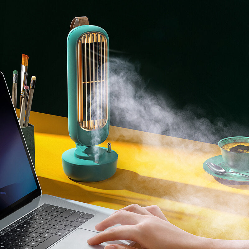 Three Wind Speeds Multifunctional Fan Humidifier 2-in-1 USB Mini Spray Fan Portable All-in-one Humidifying Fan Image 5