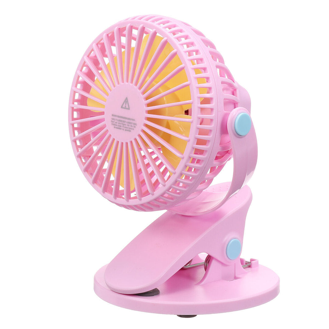 Travel Mini USB Clip-on Fan 360 Desktop Rotation Portable Desk Fan Personal Quiet Electric Fan for Home Office Camping Image 1