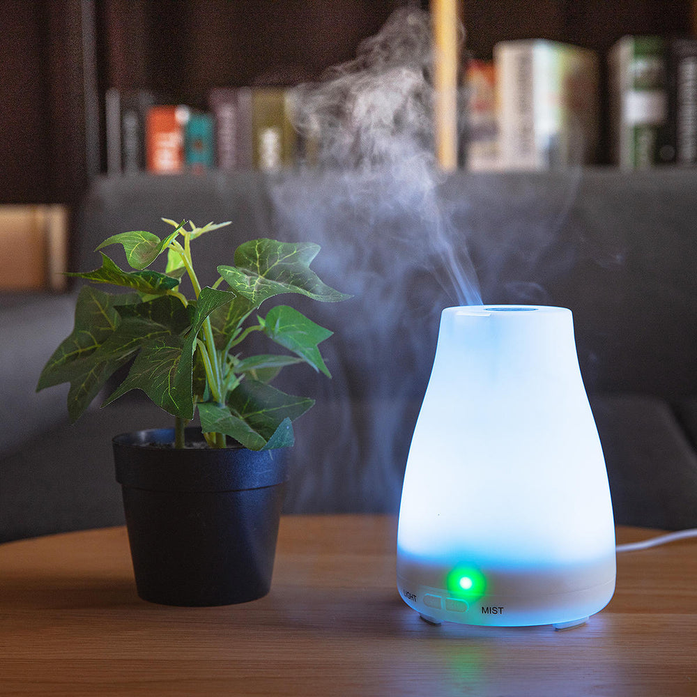 Ultrasonic Humidifier Waterless Auto Shut-off Aromatherapy Oil Cool Mist Diffuser With Color LED Lights Image 2