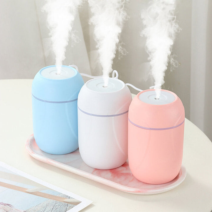 USB Air Humidifier with Colorful Lights 2W 260ml Capacity 35-40ml,h Low Noise for Home Office Image 1