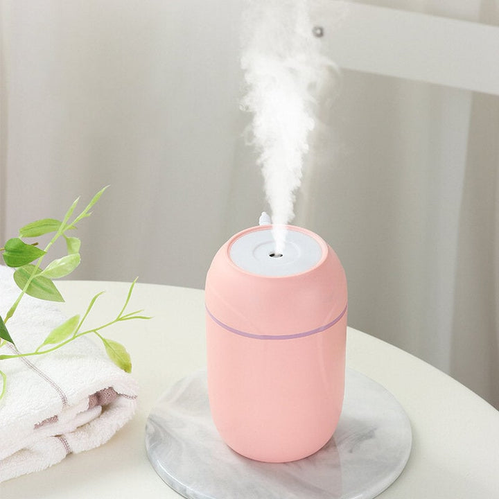 USB Air Humidifier with Colorful Lights 2W 260ml Capacity 35-40ml,h Low Noise for Home Office Image 3