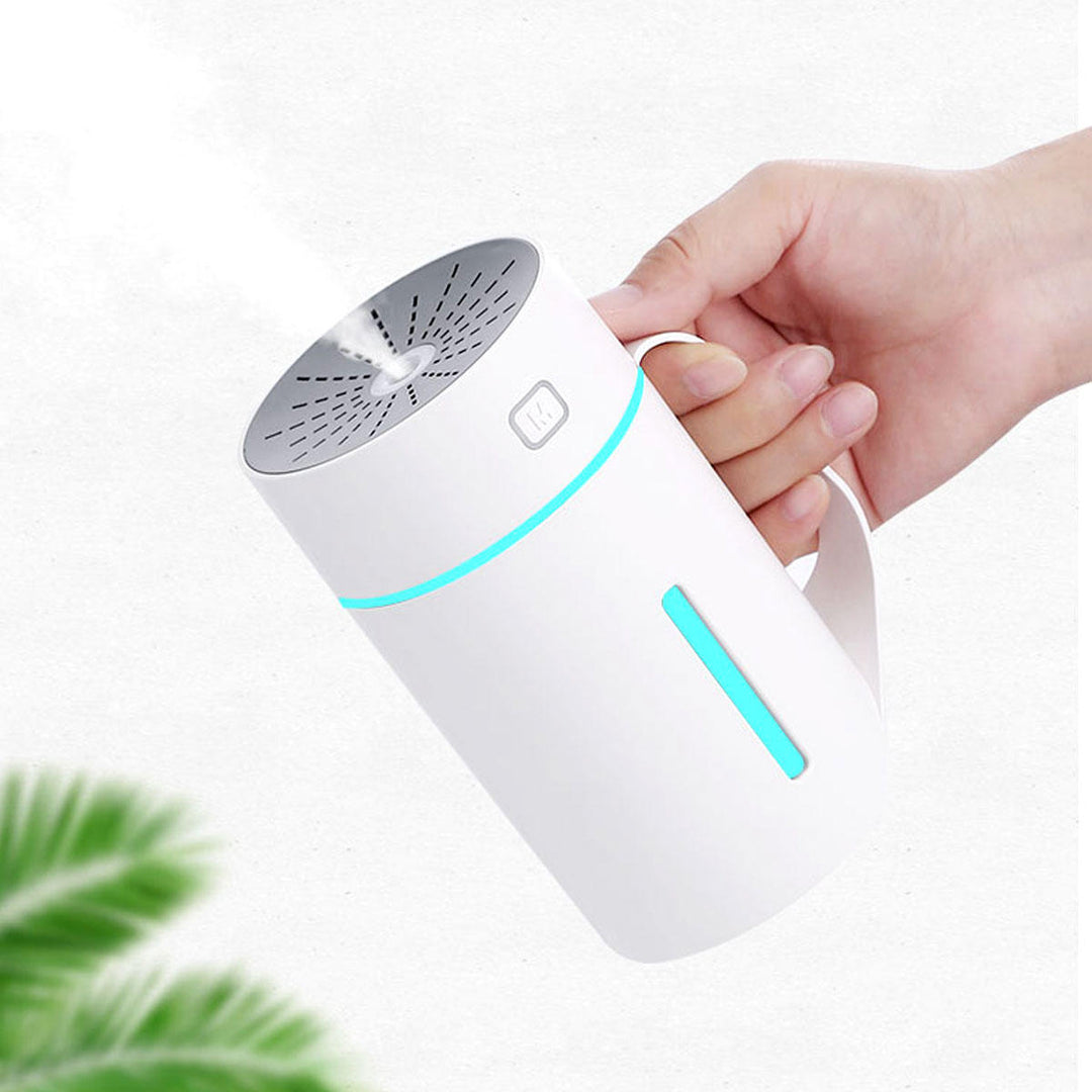 USB Battery Portable Mini 7 Color LED Air Humidifier Diffuser 2 Gear Wired Wireless Night Light Humidifier Image 8