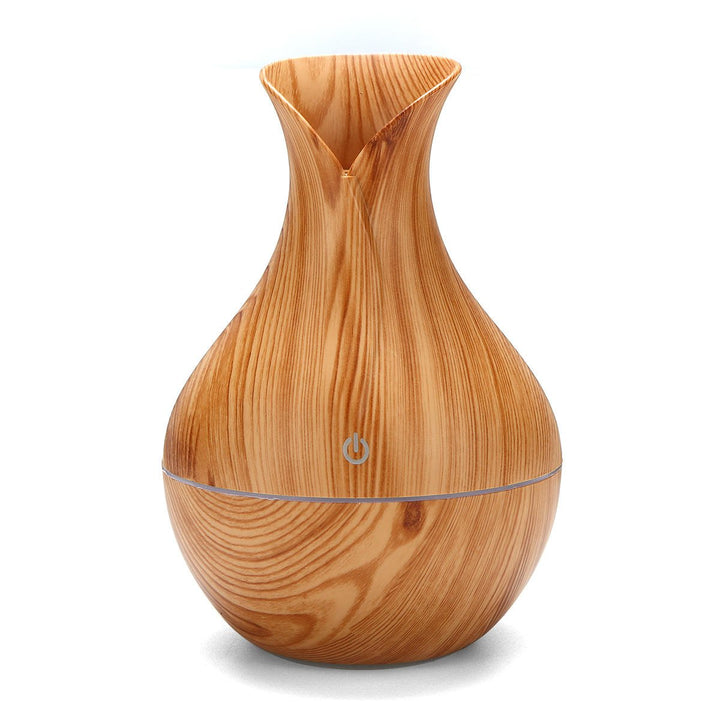 USB Electric Wood Grain Ultrasonic Cool Mist Humidifier Aroma Essential Oil Diffuser LED lights Image 3