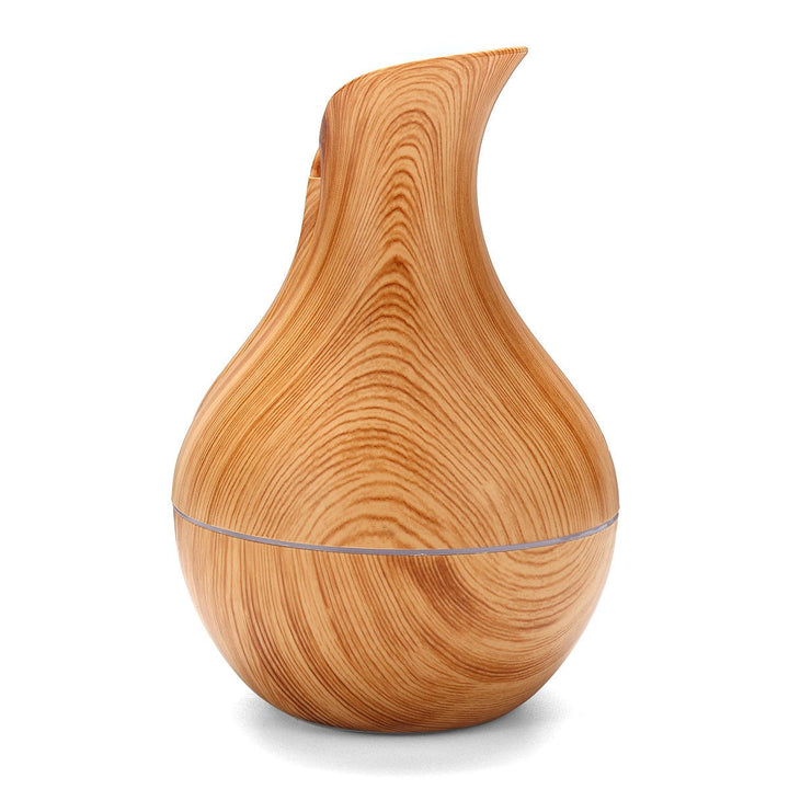 USB Electric Wood Grain Ultrasonic Cool Mist Humidifier Aroma Essential Oil Diffuser LED lights Image 5