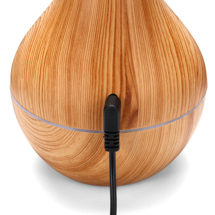 USB Electric Wood Grain Ultrasonic Cool Mist Humidifier Aroma Essential Oil Diffuser LED lights Image 8