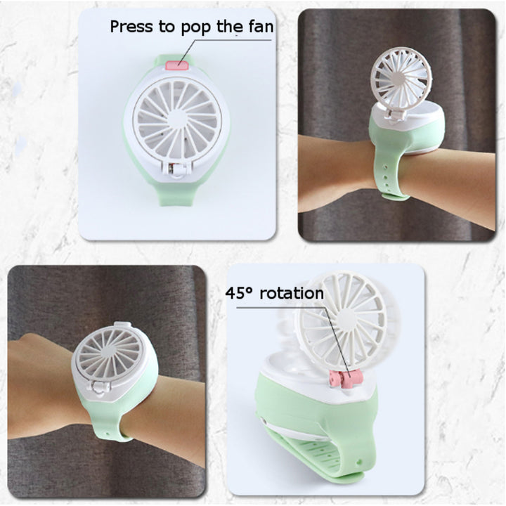 USB Charging Version Mini Watch Fan Lazy Fan Artifact Toys Image 4