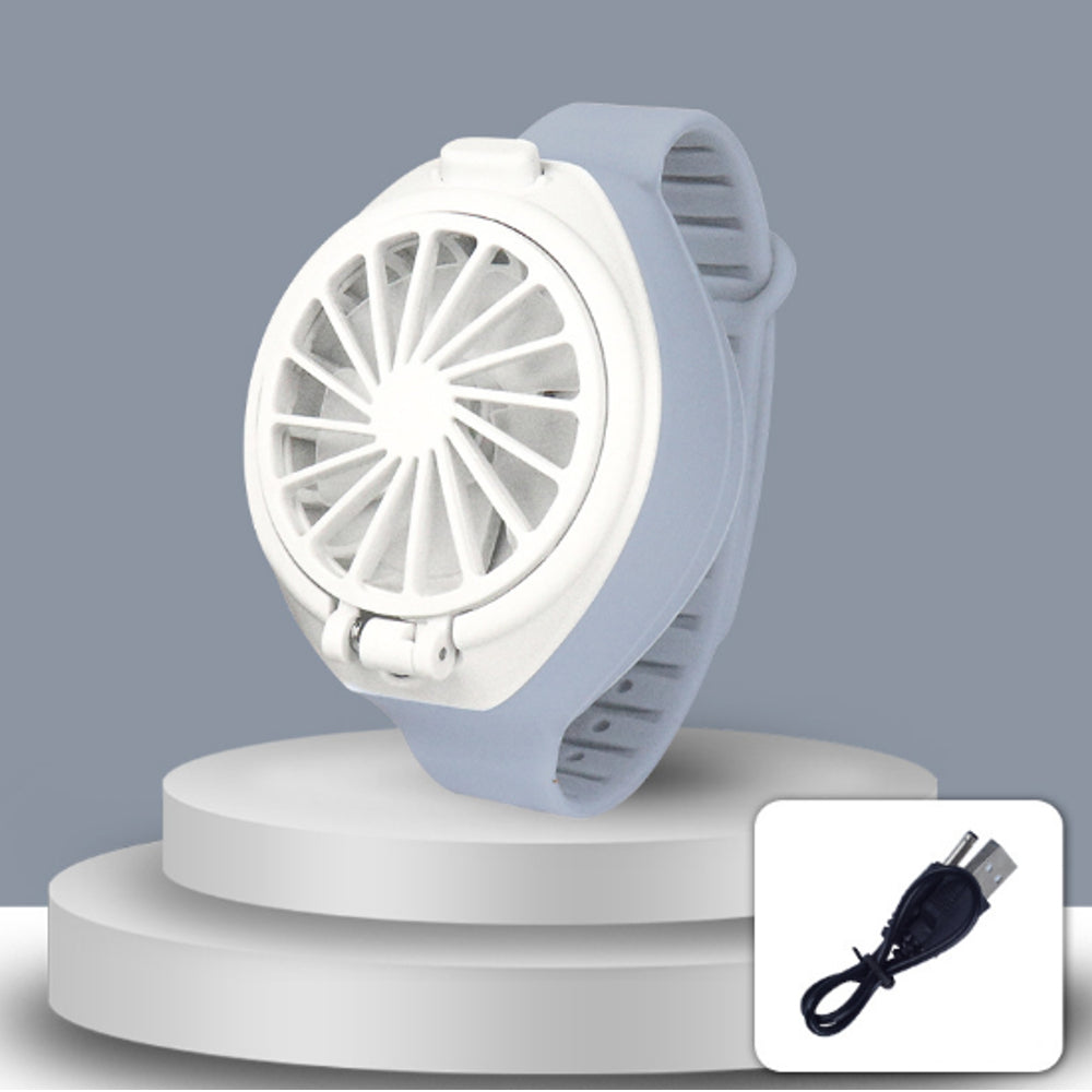 USB Charging Version Mini Watch Fan Lazy Fan Artifact Toys Image 1