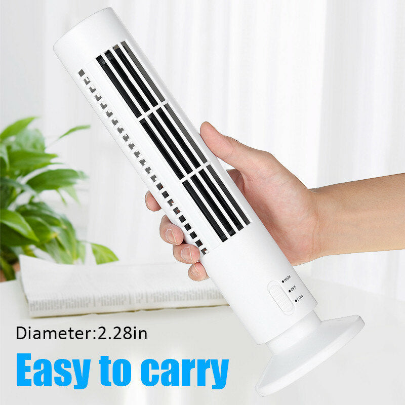 USB Mini Leafless Air Conditioner Table Cooler Tower Fan Summer Cooling for Home Office DTTT Image 4