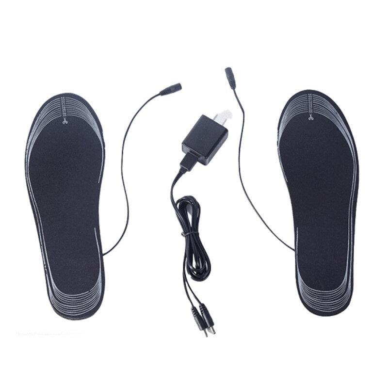 USB Rechargeable Heated Shoe Insoles Foot Warmer Heater Charging Heat Boots Image 5