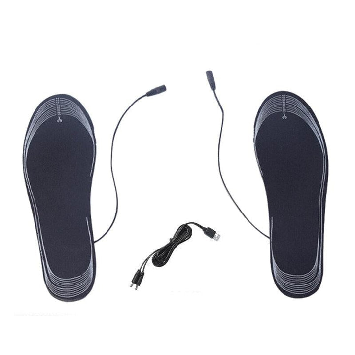 USB Rechargeable Heated Shoe Insoles Foot Warmer Heater Charging Heat Boots Image 6