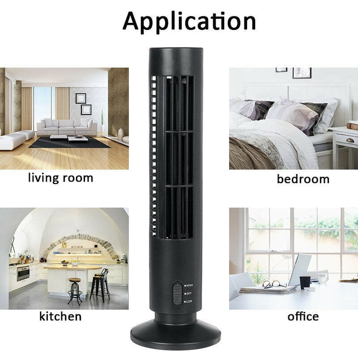 USB Mini Leafless Air Conditioner Table Cooler Tower Fan Summer Cooling for Home Office DTTT Image 7