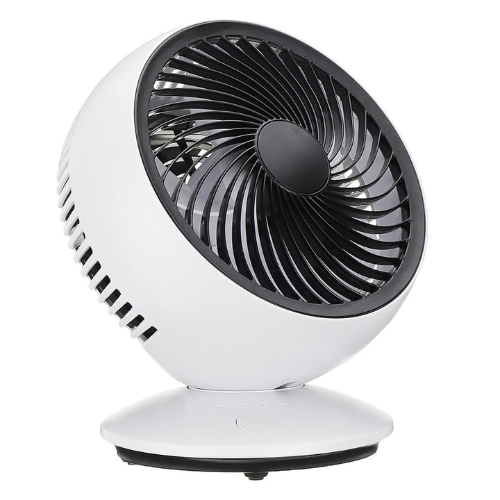 USB Rechargeable Portable Desk Strong Cooling Fan 270 Automatic Rotation Image 1