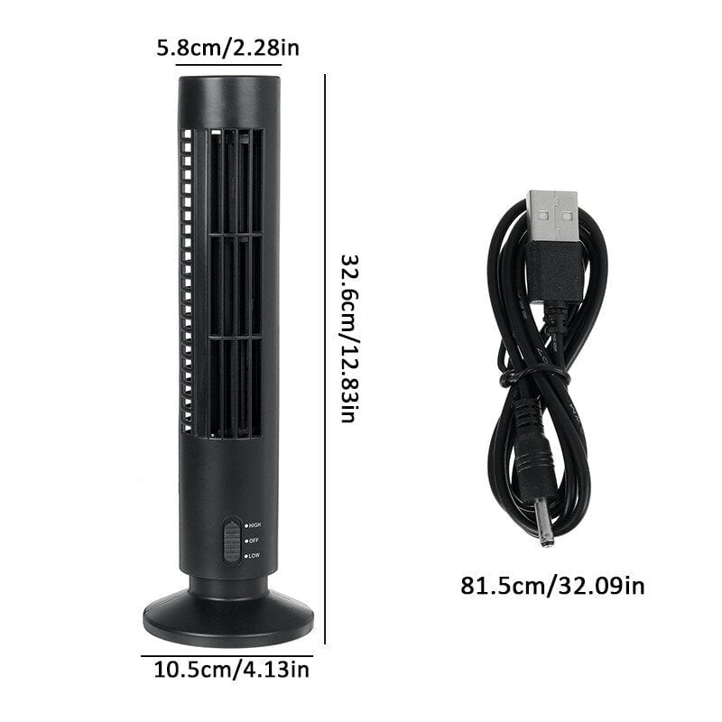 USB Mini Leafless Air Conditioner Table Cooler Tower Fan Summer Cooling for Home Office DTTT Image 10