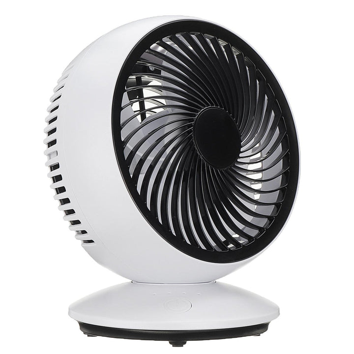 USB Rechargeable Portable Desk Strong Cooling Fan 270 Automatic Rotation Image 3