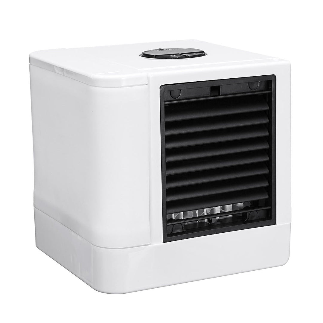 USB Mini Portable Air Conditioner 7 Colors Light Air Cooling Fan Humidifier Purifier Image 1