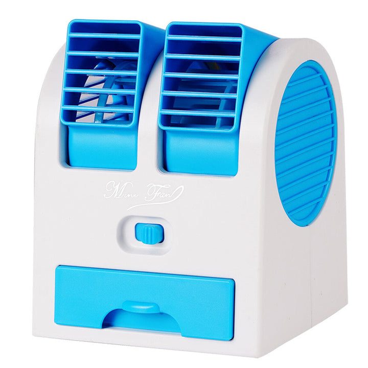 USB Mini Portable Desktop Air Conditioner Small Fan Cooling Humidifier Cooler Image 1